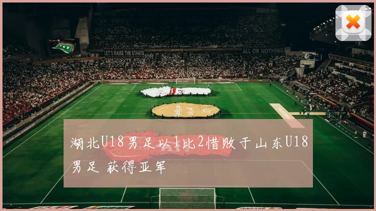 湖北U18男足以1比2惜败于山东U18男足 获得亚军